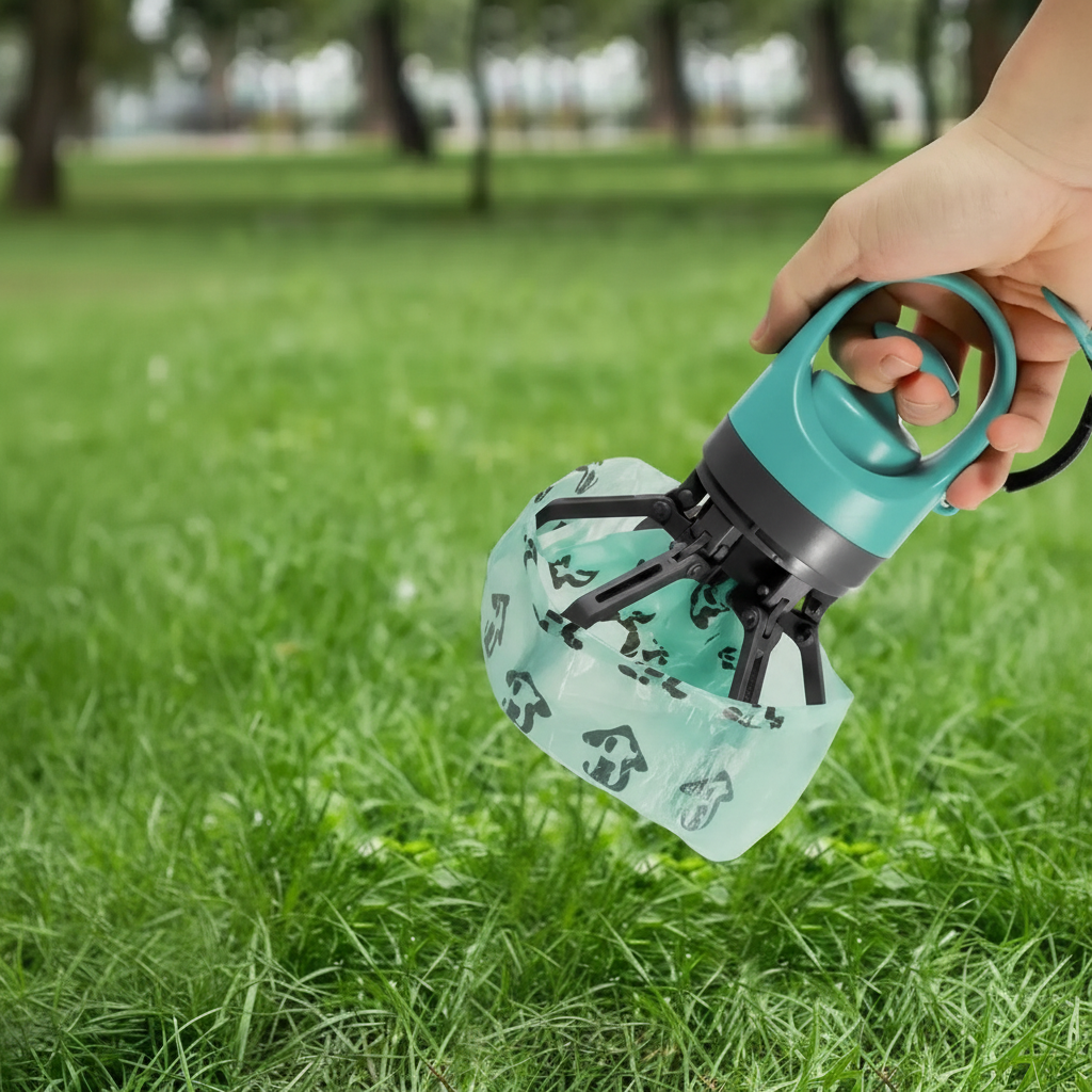 Easy Pet Pooper Scooper - Claw in Action on Grass