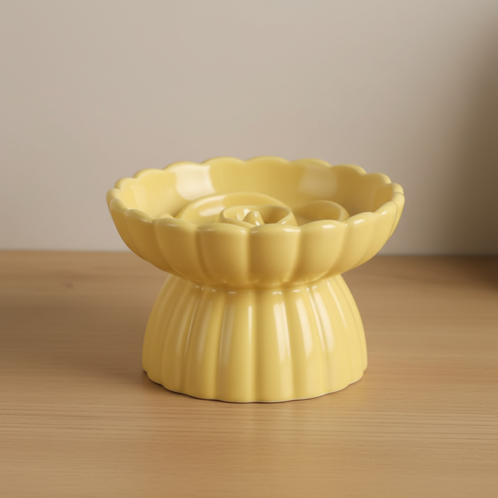 Rose Ceramic Cat Bowl
