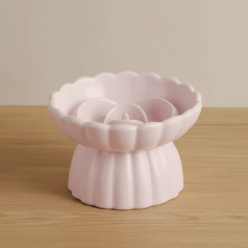 Rose Ceramic Cat Bowl