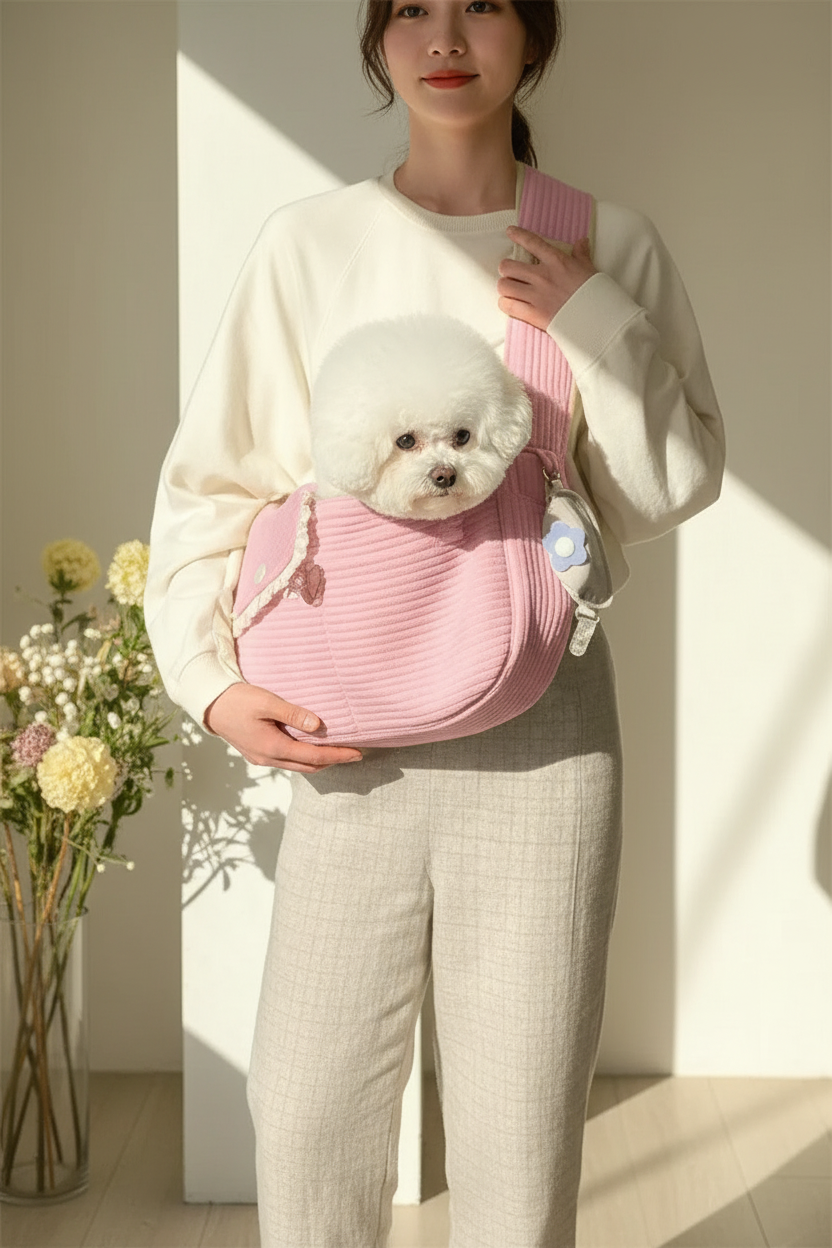 Stylish Pet Carrier Sling Bag Lifestyle